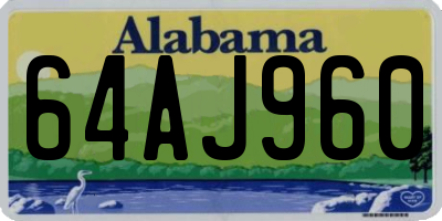 AL license plate 64AJ960