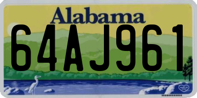 AL license plate 64AJ961