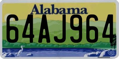 AL license plate 64AJ964
