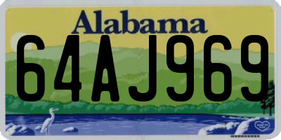 AL license plate 64AJ969
