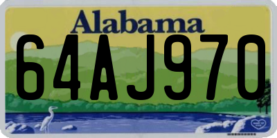 AL license plate 64AJ970
