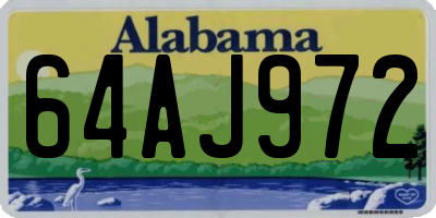 AL license plate 64AJ972