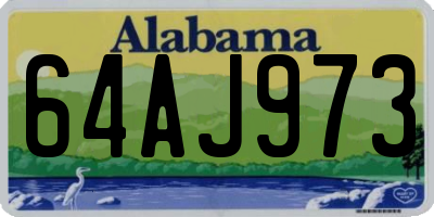 AL license plate 64AJ973