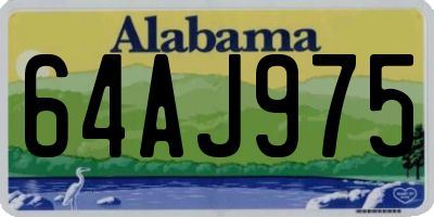 AL license plate 64AJ975