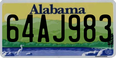 AL license plate 64AJ983