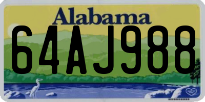 AL license plate 64AJ988