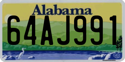 AL license plate 64AJ991