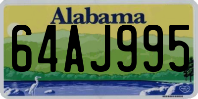 AL license plate 64AJ995
