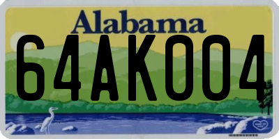AL license plate 64AK004