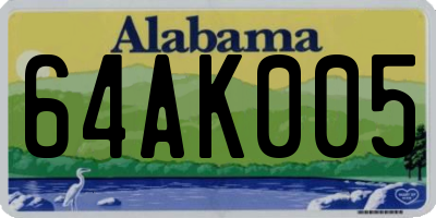 AL license plate 64AK005