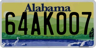 AL license plate 64AK007