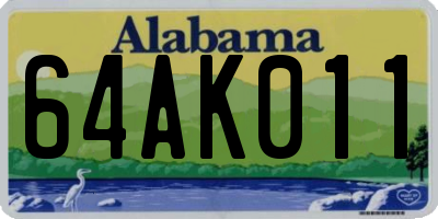 AL license plate 64AK011