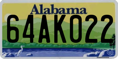 AL license plate 64AK022
