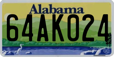 AL license plate 64AK024