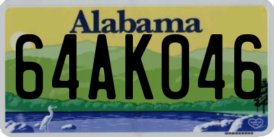 AL license plate 64AK046