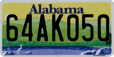 AL license plate 64AK050