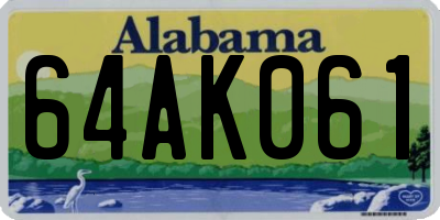 AL license plate 64AK061