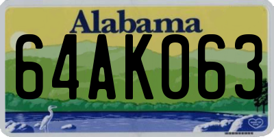 AL license plate 64AK063