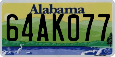 AL license plate 64AK077