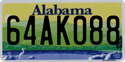 AL license plate 64AK088