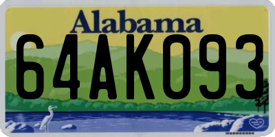 AL license plate 64AK093