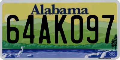 AL license plate 64AK097