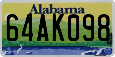AL license plate 64AK098