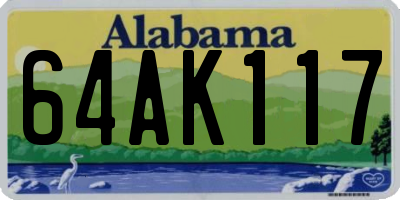 AL license plate 64AK117