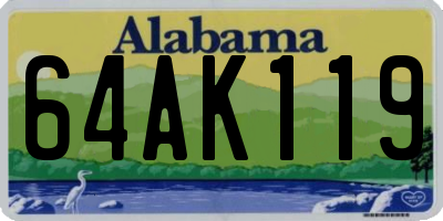 AL license plate 64AK119