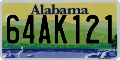 AL license plate 64AK121