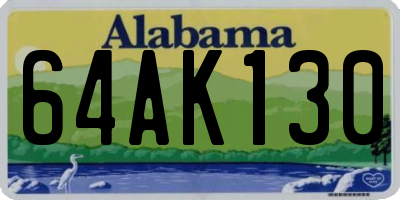 AL license plate 64AK130