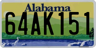 AL license plate 64AK151