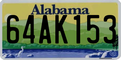 AL license plate 64AK153