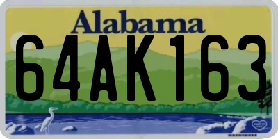 AL license plate 64AK163