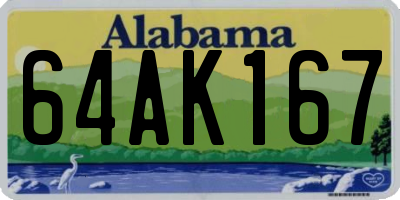 AL license plate 64AK167
