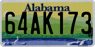 AL license plate 64AK173