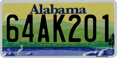 AL license plate 64AK201