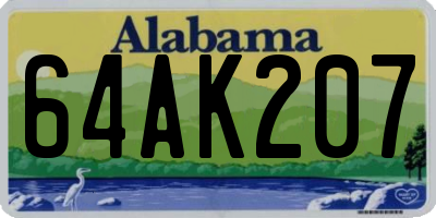 AL license plate 64AK207