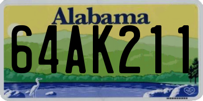 AL license plate 64AK211