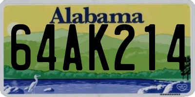 AL license plate 64AK214