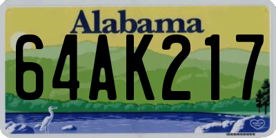 AL license plate 64AK217