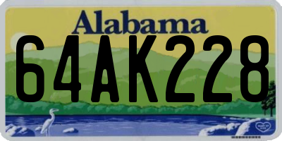 AL license plate 64AK228