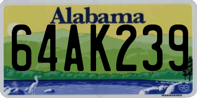 AL license plate 64AK239