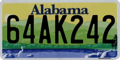 AL license plate 64AK242
