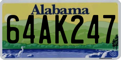 AL license plate 64AK247