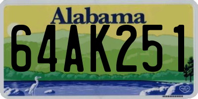 AL license plate 64AK251