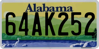 AL license plate 64AK252