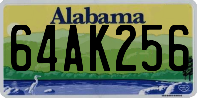 AL license plate 64AK256