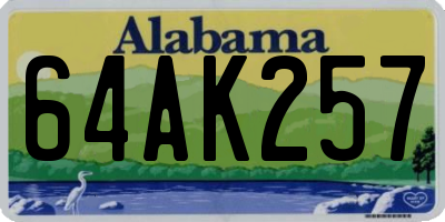 AL license plate 64AK257