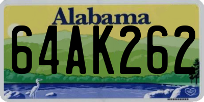 AL license plate 64AK262